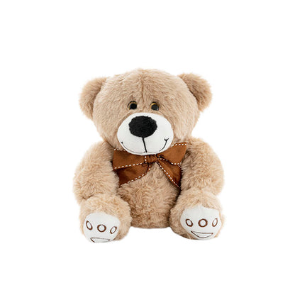 Alec Bear with Bow Dark Brown - 19cm