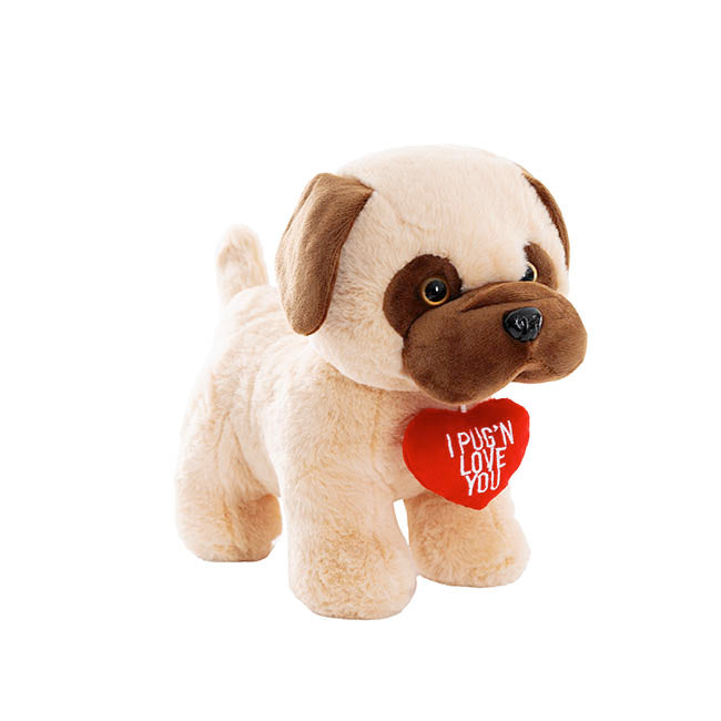 Pug w Love You Heart