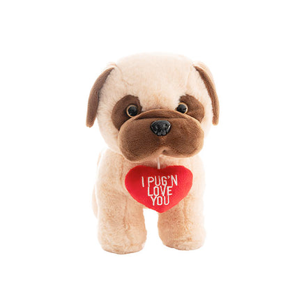 Pug w Love You Heart