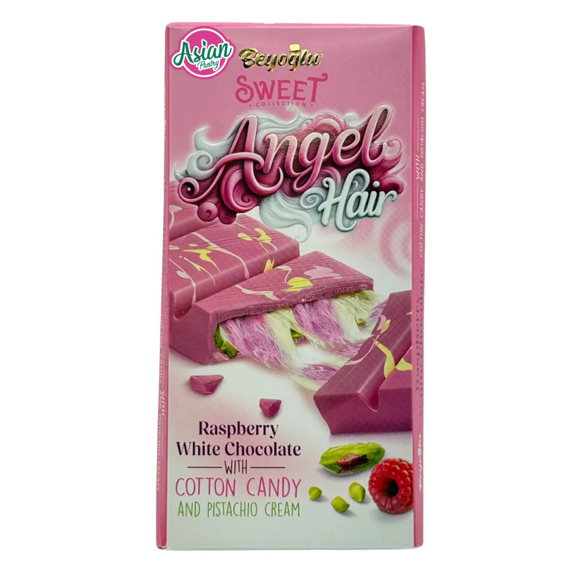 Dubai Chocolates Angel Hair-  Raspberry Chocolate Filled with Pistachio and Cotton Candy 160g