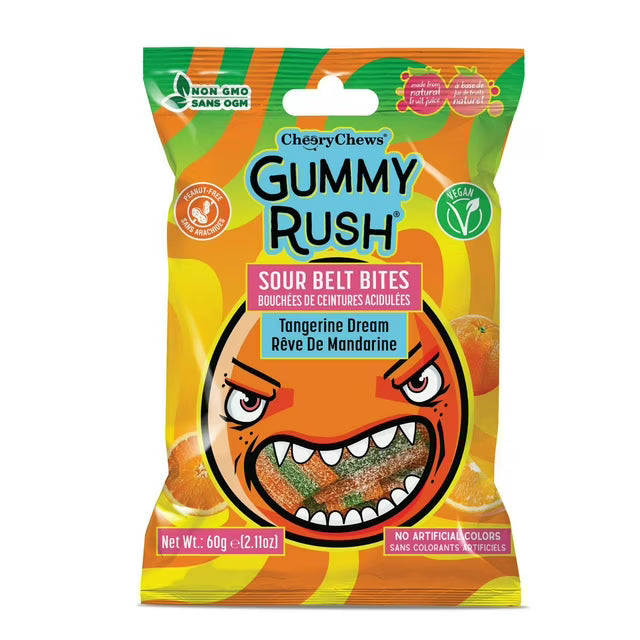 Gummy Rush Sour Belt Bites - Tangerine Dreams
