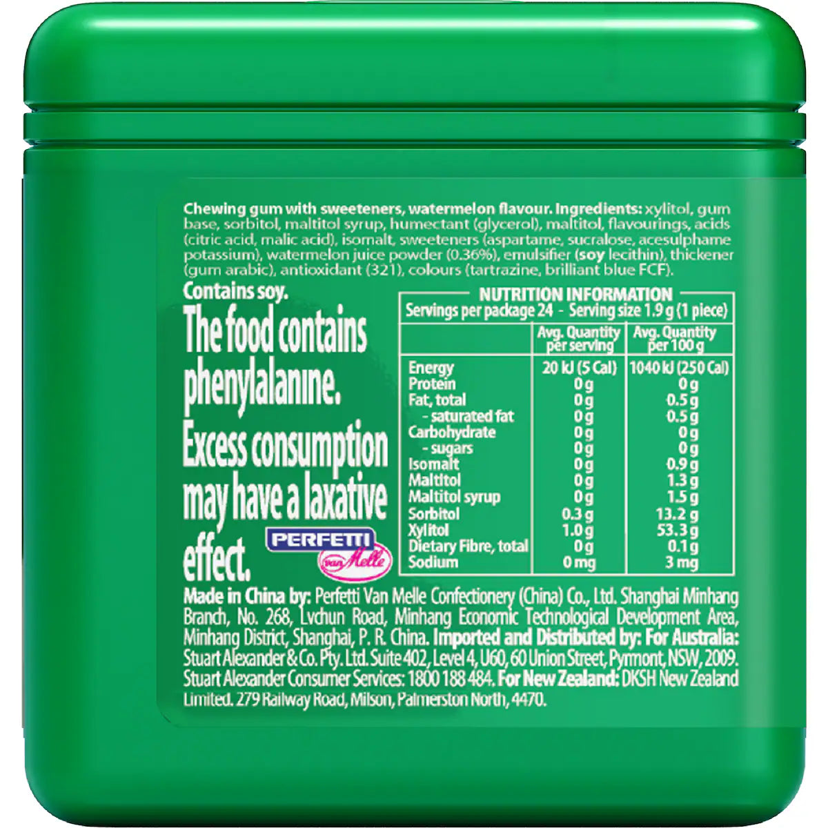 Mentos Cube Gum Watermelon 46g