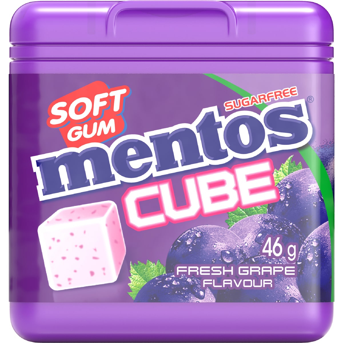 Mentos Cube Soft Gum Ice Grape 46g