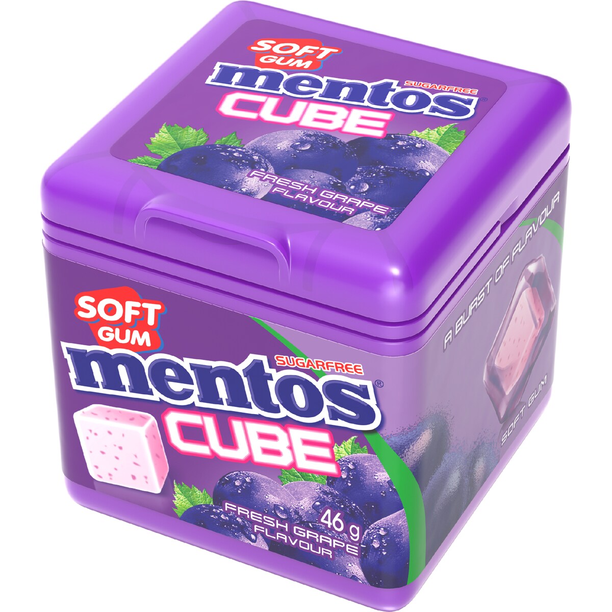 Mentos Cube Soft Gum Ice Grape 46g