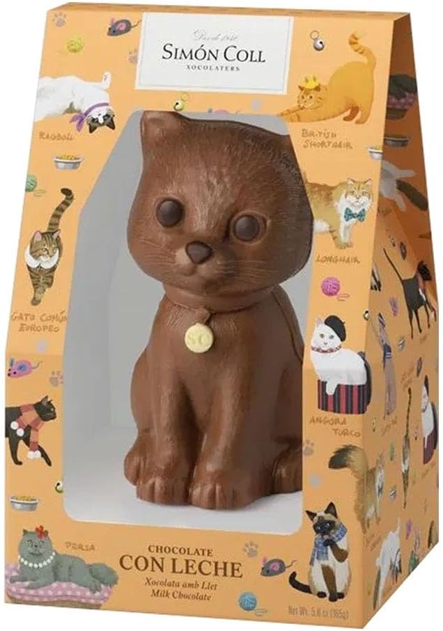Simon Coll Milk Chocolate Cat in Carton 165g