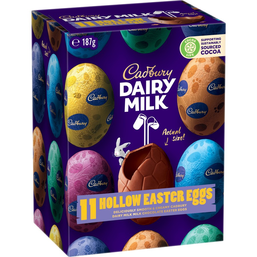 Cadbury Dairy Milk Chocolate Hollow Easter Eggs 11 Pack