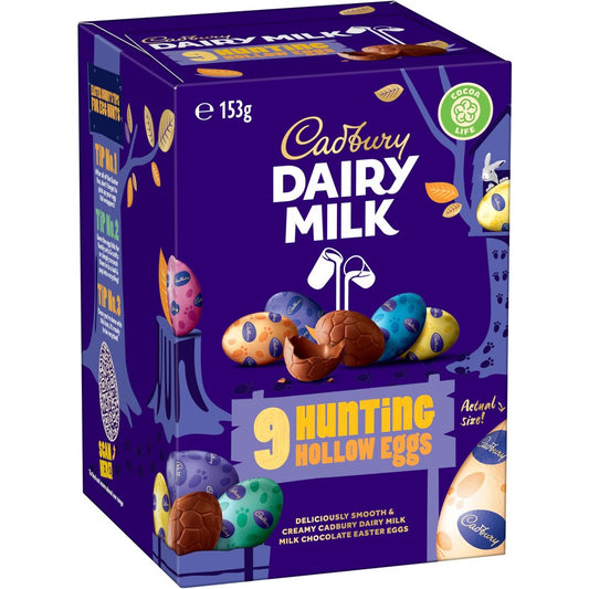 Cadbury Dairy Milk 9 Hollow Easter Eggs 9 Pack