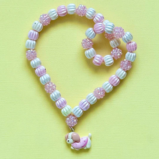 Beaded Puppy Necklace