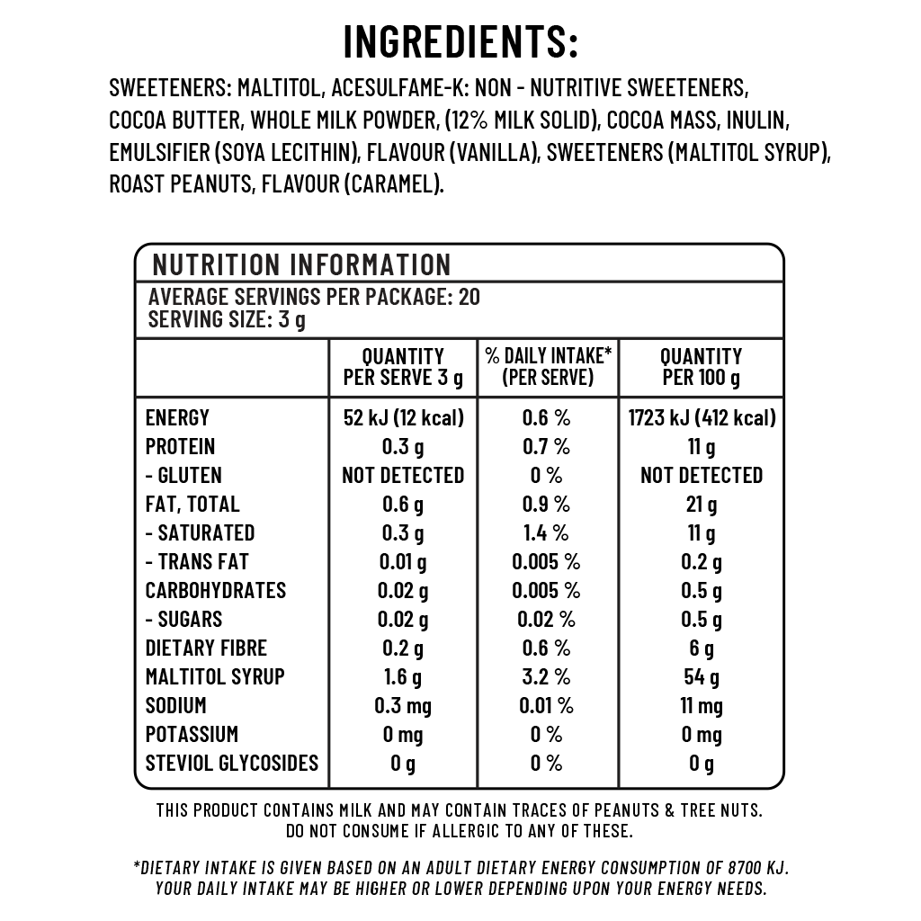 Sugar Free Chocolate Peanut Crunch Balls - 60g