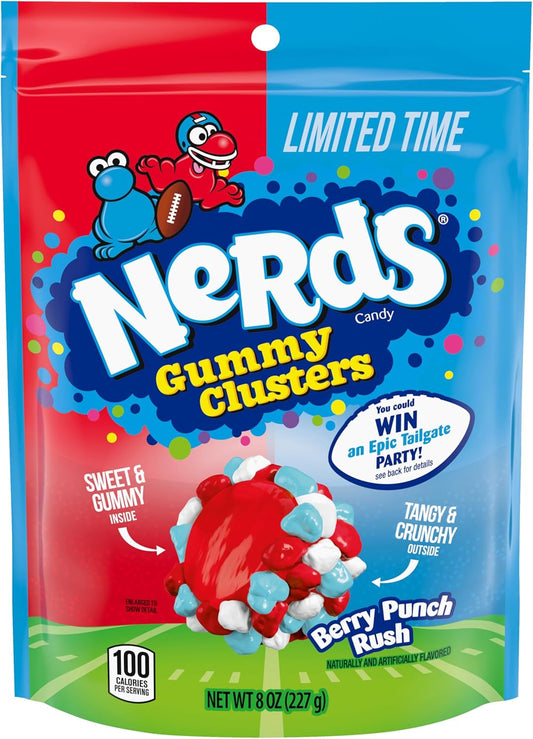NERDS Gummy Clusters Candy Berry Punch Rush