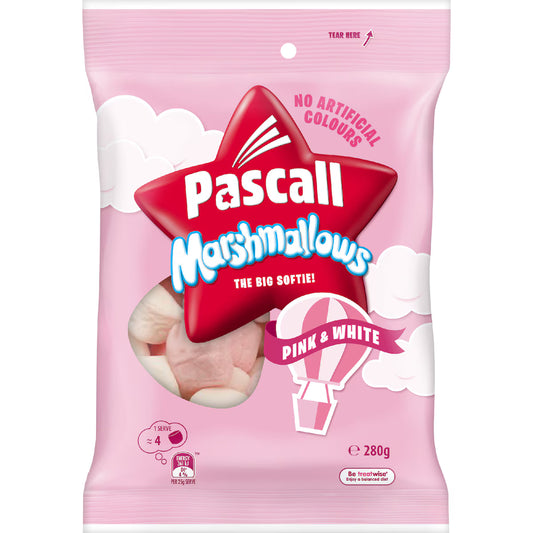 Pascall Marshmallows Pink & White 280g