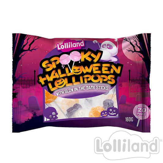 Halloween Lollipop With Glow In Dark Stick 20Pk