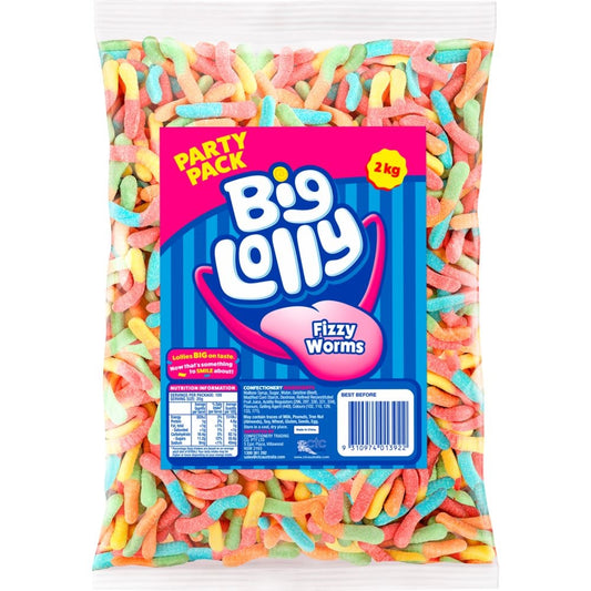 Big lolly Fizzy Worms 2kg