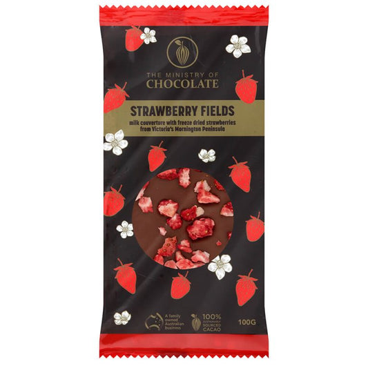 Ministry Milk Strawberry Fields Bar 100g