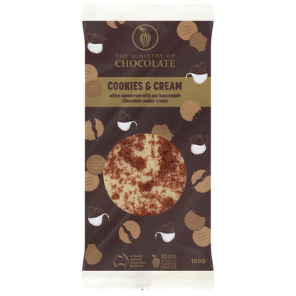 Cookies & Cream – 100g White Chocolate Bar