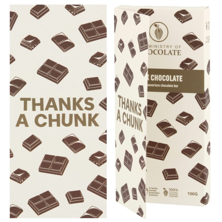 Thanks A Chunk Greeting Card Bar 100g