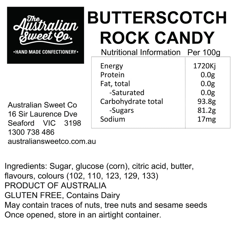 Butterscotch Rock Candy