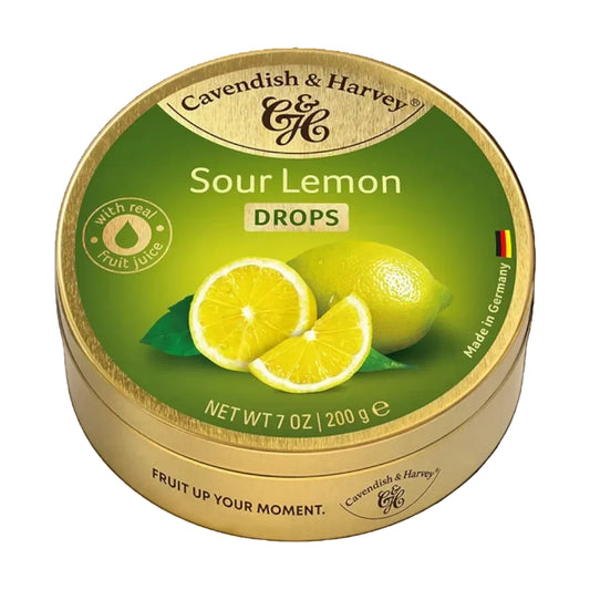 Cavendish & Harvey Sour Lemon Drops 200g Tin