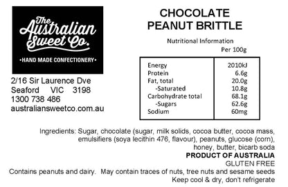 Chocolate Peanut Brittle 150g