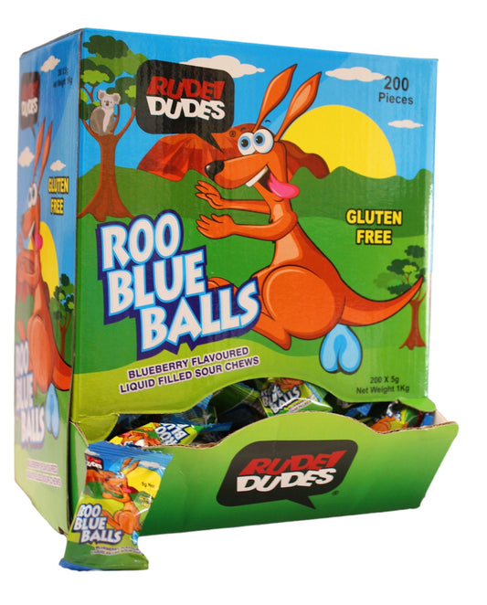 Roo Blue Balls Bubble gum