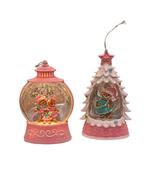 MINI Pink Christmas LANTERN ORNAMENTS