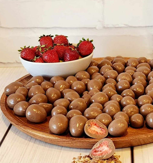 FREEZE DRIED CARAMEL CHOC STRAWBERRIES