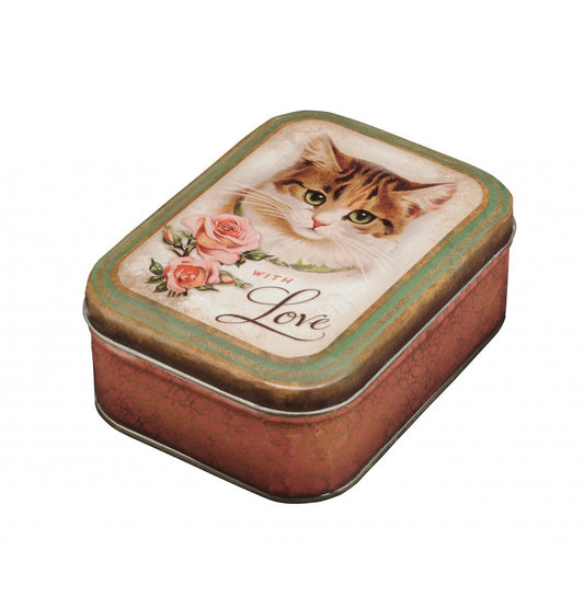 Nostalgic with love little rectangle tin