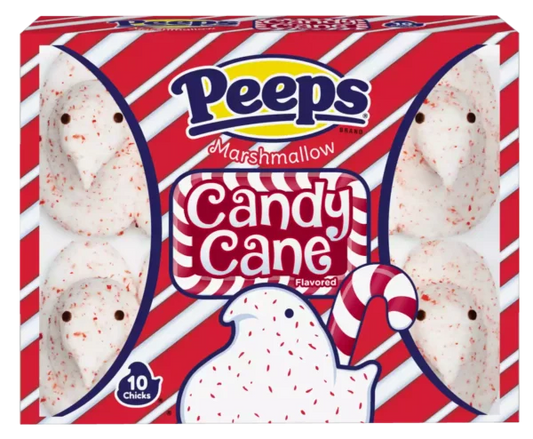 Candy Cane Flavored Marshmallow Chicks