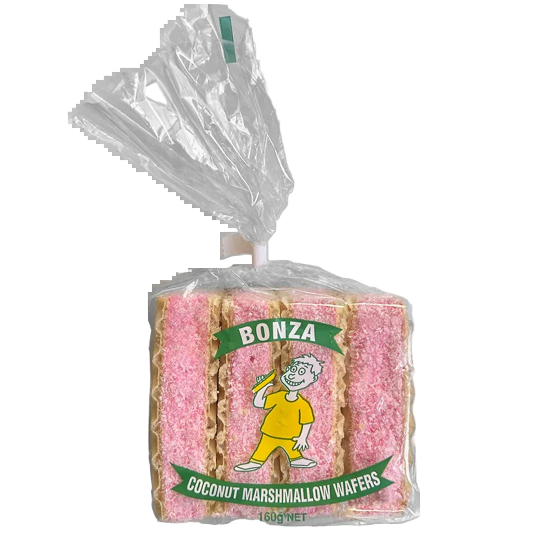 Bonza Neapolitan Marshmallow Wafers 4 Pack
