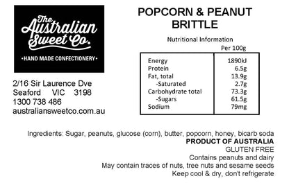 Popcorn and Peanut Brittle