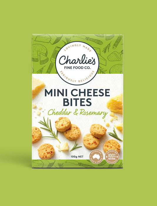 Cheddar and Rosemary Mini Cheese Bites Biscuits 100g
