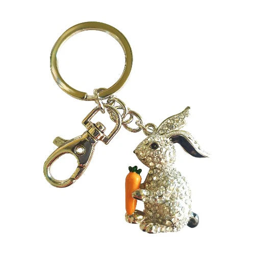 Rabbit Keyring With Carrot