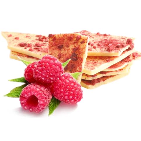 Raspberry and White Chocolate Bark 100g