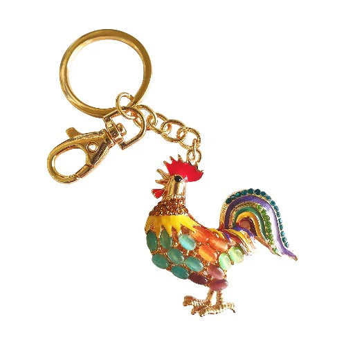 Colourful Rooster Keyring