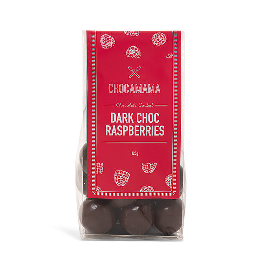 Dark Chocolate Raspberries 125g