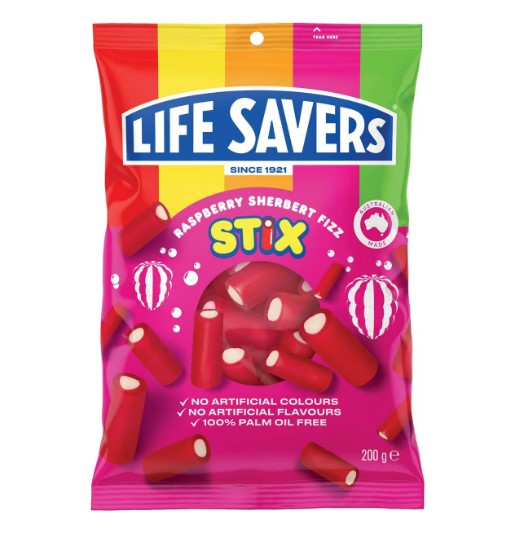 Life Savers Raspberry Sherbet Fizz Stix