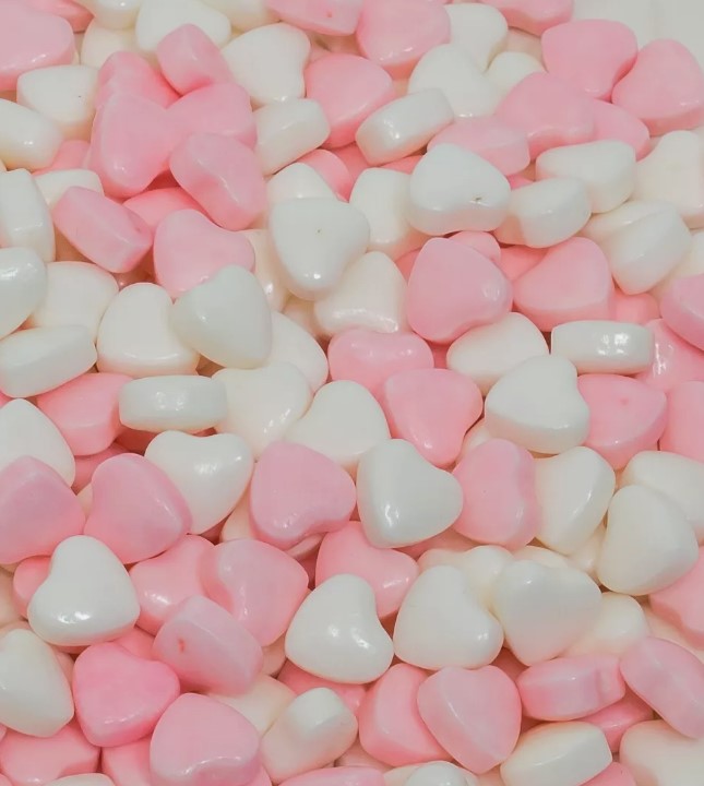 Pink & White Candy Hearts