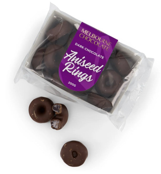 Dark Chocolate Aniseed Rings