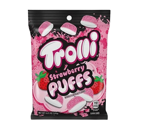 Trolli Sour Brite Strawberry Puffs