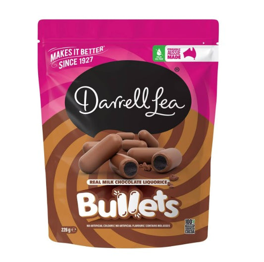 Darrell Lea Milk Chocolate Liquorice Bullets