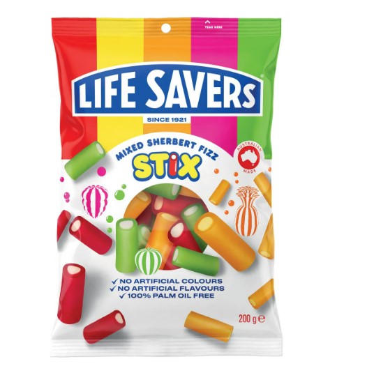 Life Savers Mixed Sherbert Fizz Stix