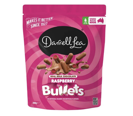 Darrell Lea Milk Chocolate Raspberry Bullets