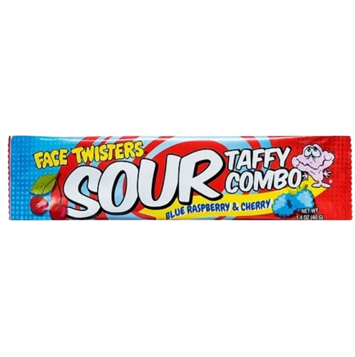 Sour Taffy Combo Bar - Blue Raspberry & Cherry