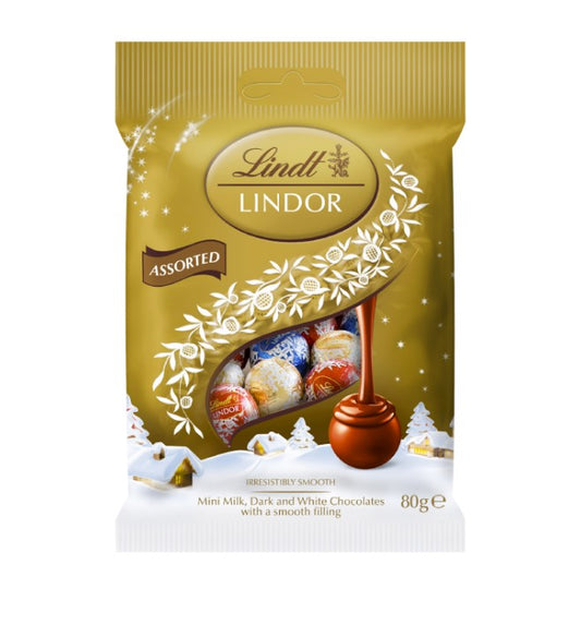 Lindt Mini Baubles Assorted Chocolate Bag 80g