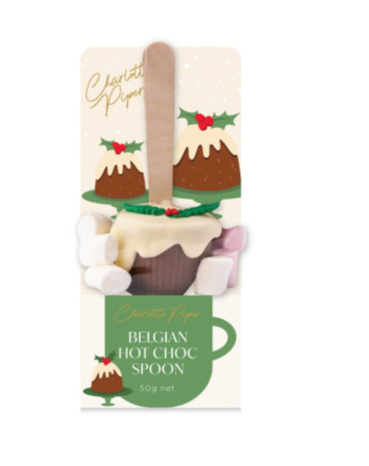 Hot Chocolate Christmas Pudding Spoon