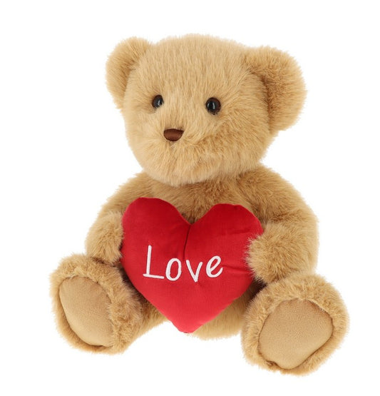 Brown Sherwood Bear with Heart - 28cm Keeleco