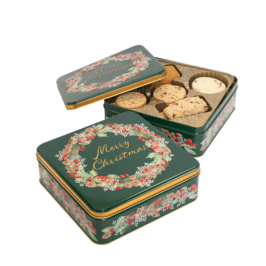Christmas Wreath Festive Selection Tin 400g