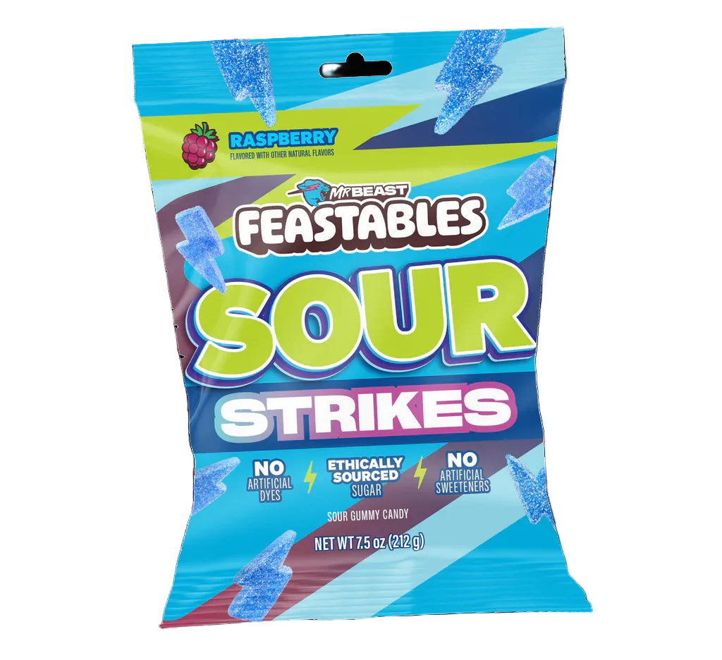 Feastable Sour Strikes Raspberry 213g