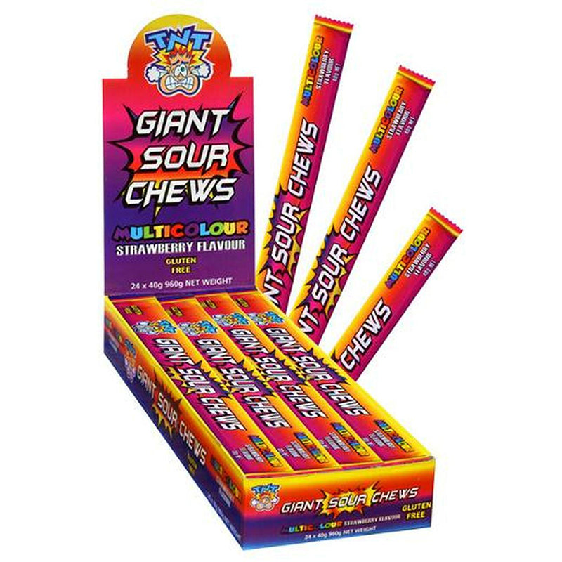 TNT giant sour chew Strawberry 40g