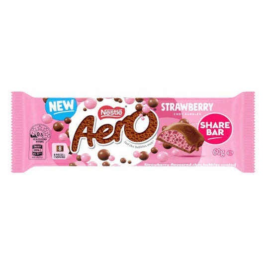 Aero Strawberry Share Bar 60g